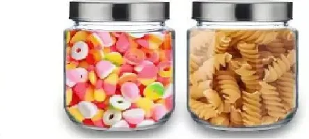 nbsp;500 Glass Cereal Dispensernbsp;nbsp;(Pack of 2, Silver)-thumb3