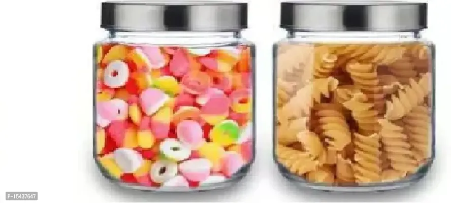 nbsp;500 Glass Cereal Dispensernbsp;nbsp;(Pack of 2, Silver)-thumb4