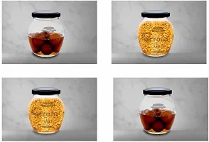 400 ml Glass Tea Coffee  Sugar Containernbsp;nbsp;(Pack of 6, Black)-thumb1