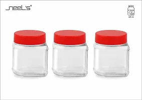 nbsp;Glass Jars - 350 Glass Cookie Jarnbsp;nbsp;(Pack of 8, Red)-thumb1