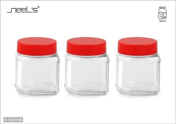 nbsp;Glass Jars - 350 Glass Cookie Jarnbsp;nbsp;(Pack of 8, Red)-thumb2