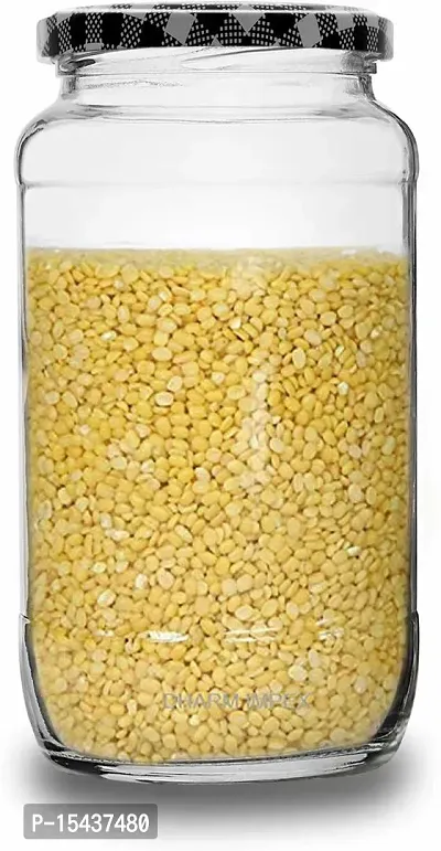 Glass Jars - 1000 Glass Cereal Dispensernbsp;nbsp;(Pack of 8, Clear)-thumb0
