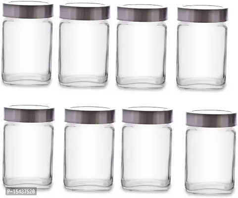 Glass Jars - 300 Glass Cereal Dispensernbsp;nbsp;(Pack of 12, Clear)-thumb4