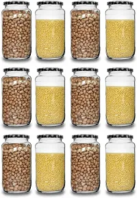 Glass Jars - 1000 Glass Cereal Dispensernbsp;nbsp;(Pack of 8, Clear)-thumb2