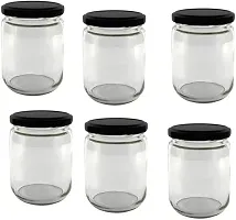 500 Glass Grocery Containernbsp;nbsp;(Pack of 12, Black)-thumb2