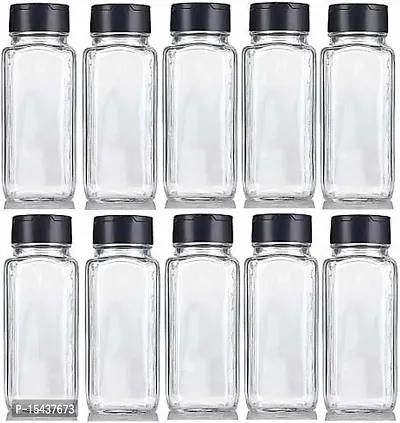 Jar Glass Container for Storage Salt  Pepper - 120 ml Glass Grocery Containernbsp;nbsp;(Pack of 18, Multicolor)