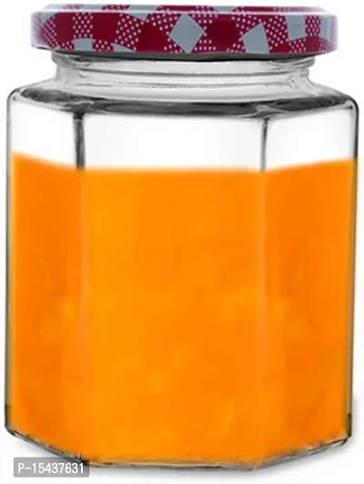 Glass Jars - 250 Glass Pickle Jarnbsp;nbsp;(Pack of 6, Red, White)-thumb3