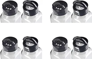 Jar with Black Sifter Two Sided Sifter Cap - 120 ml Glass Grocery Containernbsp;nbsp;(Pack of 12, Clear)-thumb2