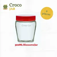 300 Glass Cookie Jarnbsp;nbsp;(Pack of 6, Red, Clear)-thumb2