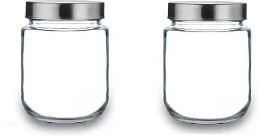 nbsp;500 Glass Cereal Dispensernbsp;nbsp;(Pack of 2, Silver)-thumb2