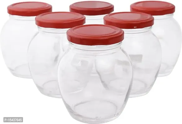 Glass Jars - 335 Glass Cookie Jarnbsp;nbsp;(Pack of 6, Purple)