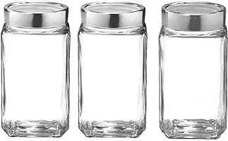 nbsp;1000 Glass Cereal Dispensernbsp;nbsp;(Pack of 3, Clear)-thumb1