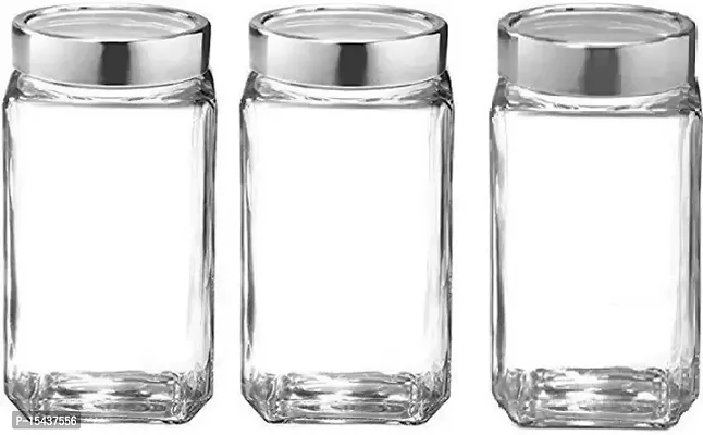 nbsp;1000 Glass Cereal Dispensernbsp;nbsp;(Pack of 3, Clear)-thumb2