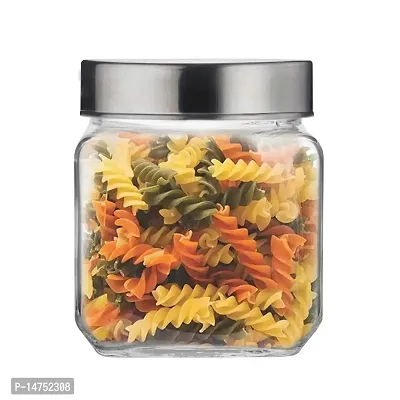 CROCO  JAR  Storage Glass Jar, 600 ml, Dry Fruit, Kitchen Container Transparent (4)-thumb2