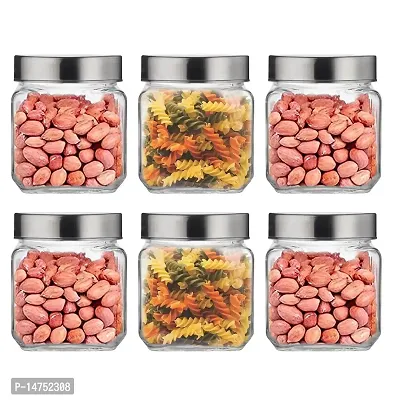 CROCO  JAR  Storage Glass Jar, 600 ml, Dry Fruit, Kitchen Container Transparent (4)-thumb3