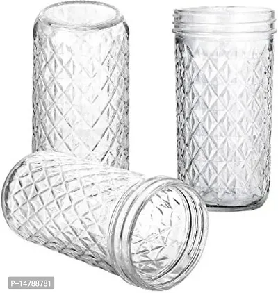 CROCO JAR  TeaCoffee,Sugar,Container Storagecontainer,Food,Grain,pickle,SpicesSet - 400 ml Glass Grocery Container  (Pack of 4, Clear)-thumb3