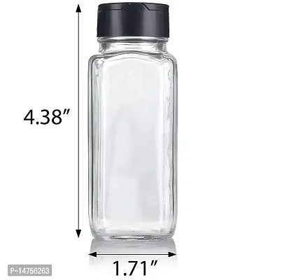CROCO JAR 6 Piece Salt  Pepper Set  (Glass, Clear, Black)-thumb5