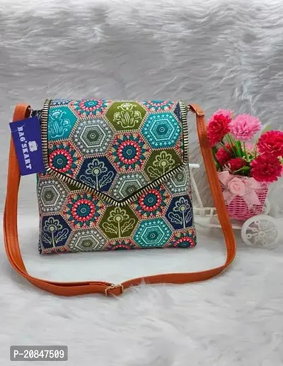 Stylish Multicoloured Canvas  Sling Bags For Women