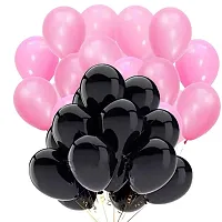 Birthday decoration kit with 35 pieces, including 30 black and white balloons, 2pc stars foil balloons, 1 happy birthday banner for children,/ 2pc foil curtain / adults, couples, girls, and boys-thumb1