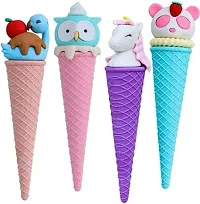 Kids Cute Eraser Sharpener in the Shape of an Ice Cream Cone, Party  Return Gift (Pack of 2)-thumb4