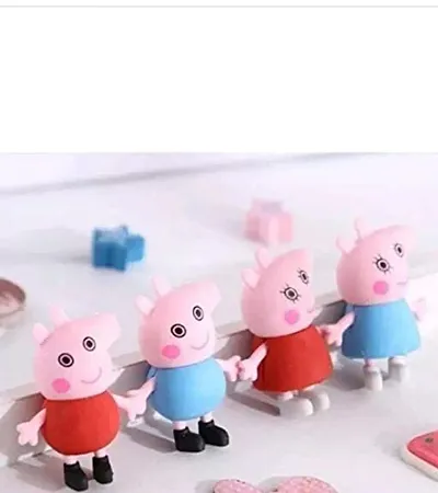 Kids School Boys and Girls (Multicolor) Peppa Pig Eraser Set Stationery - Pack of 4