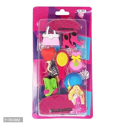 BARBIE GIRL MAKEUP KIT SHAPE Doll Accessories Erasers for Kids-thumb0