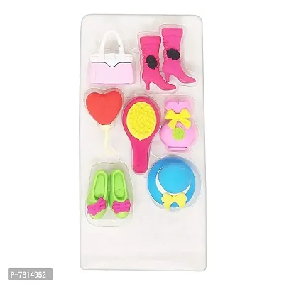 BARBIE GIRL MAKEUP KIT SHAPE Doll Accessories Erasers for Kids-thumb3