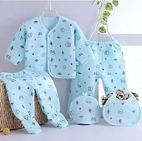 Summer Baby Clothes Gift Sets for Newborns, 100% Cotton Summer Suit 1cap , 1 pyjama, 1boot pyjama , 1 top , 1 bib-thumb1