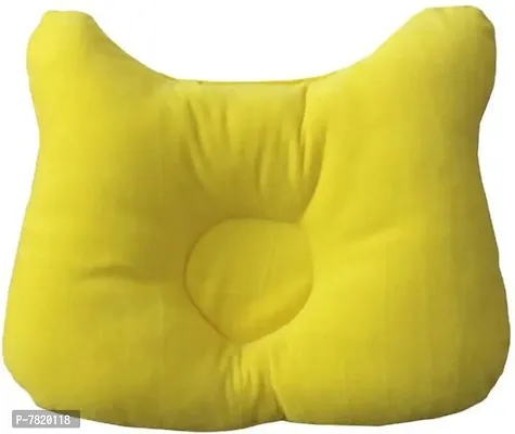 cotton baby pillow in the shape of a cat ( pack of 1 ) yellow-thumb2