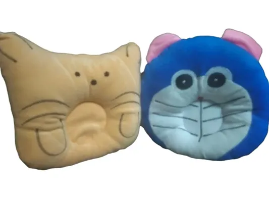 cotton baby pillow in the shape of a cat ( pack of 2 )