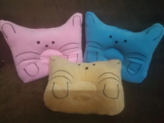 cotton baby pillow in the shape of a cat ( pack of 3)