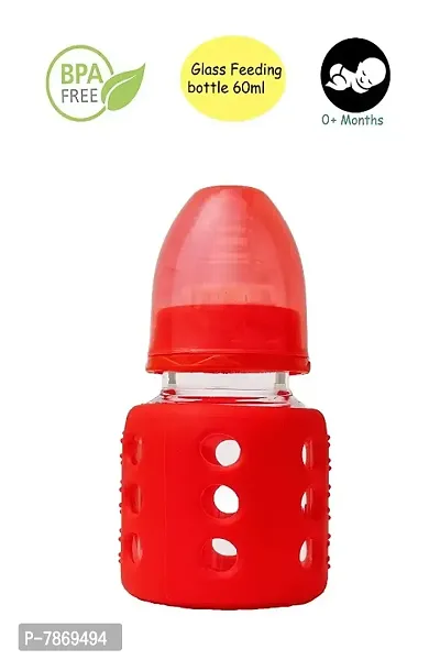 nbsp;60 ml Glass Standard Baby Bottle with Silicone Cover