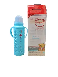 240 ml Glass Standard Baby Bottle with Silicone Cover-thumb1