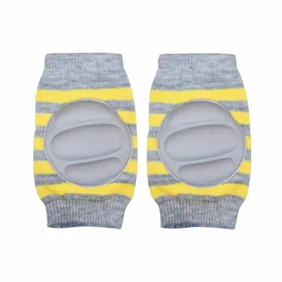 &nbsp;Stretchable Anti-Slip Padded Elastic Soft Cotton Air Permeable Comfortable Cap Leg Warmer Support Protector with a Smiley Baby Crawling Face multicolours (1 Pairs)
