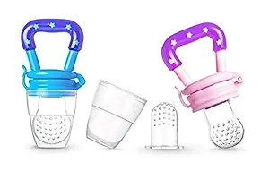 Baby Fruit Feeder Pacifier | Nibbler for Baby | Silicone Fruit and Juice Feeder | Teether for Baby | Kids Nipple Pacifier for Fruits | BPA Free for 4 to 12 Months ( Pack of 1,-thumb2