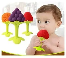 Baby Silicone Teether for Calming Gums ( purpl)e-thumb1