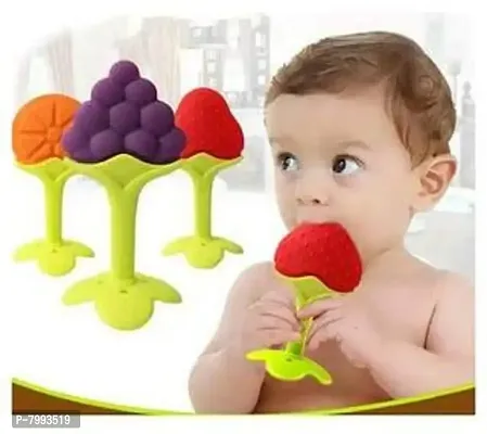Baby Silicone Teether for Calming Gums ( purpl)e-thumb2