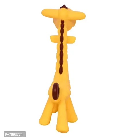 Babys Food Grade Silicone Teething Toy/Teething Stick in the Shape of a Giraffe (Yellow, Pack of 1) ( 0-24 months)-thumb5