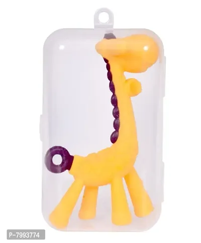 Babys Food Grade Silicone Teething Toy/Teething Stick in the Shape of a Giraffe (Yellow, Pack of 1) ( 0-24 months)-thumb3
