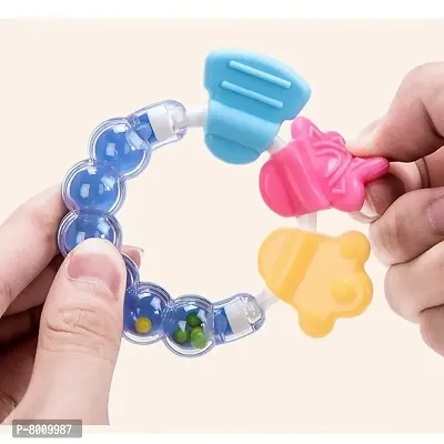 Baby Teether for 3 to 6 months | 6 to 12 months Baby Teething Toys and Baby Tooth Soothers (Assorted Color) pack of 1-thumb0