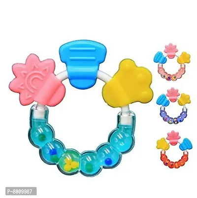 Baby Teether for 3 to 6 months | 6 to 12 months Baby Teething Toys and Baby Tooth Soothers (Assorted Color) pack of 1-thumb3