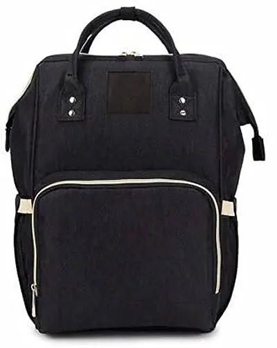 Large Mother Baby Backpack with Designer Maternity Travel (Diaper Bag) Organizer (blackk ) ( 15 pockets )