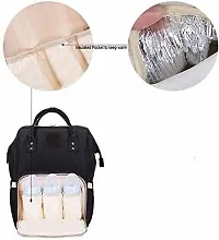 Large Mother Baby Backpack with Designer Maternity Travel (Diaper Bag) Organizer (blackk ) ( 15 pockets )-thumb1