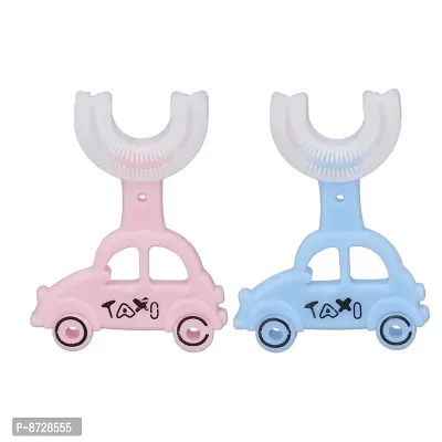 Extra-soft Kids Toothbrush in the Shape of a Car (2 Toothbrushes)-thumb0
