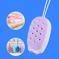 Silicone Body Bath Brush,ChildrenS Body Scrubber ( multicolours ( pack of 1 )-thumb3