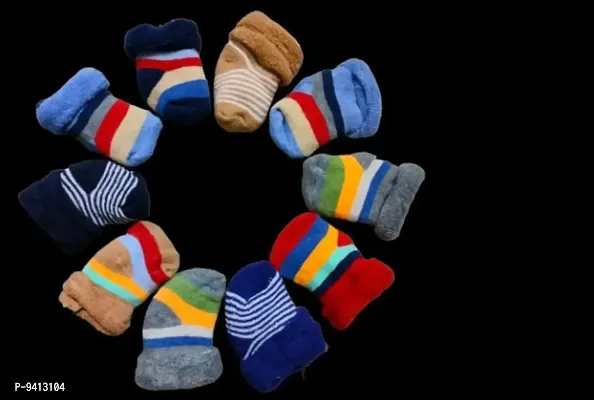 NewBorn Baby Socks, Pack of 2 Pairs Soft Material  ( worm socks )-thumb3