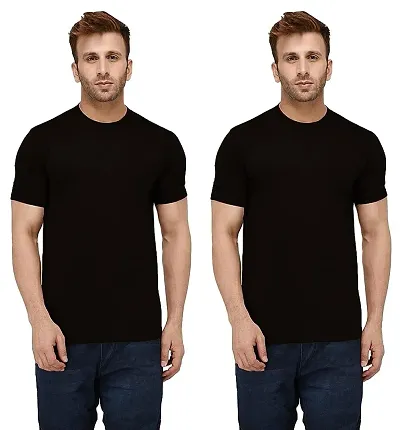 Men's Pure Round Neck T-shirt Combo of 2