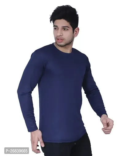 Classic Nylon Solid T-Shirt for Men-thumb0