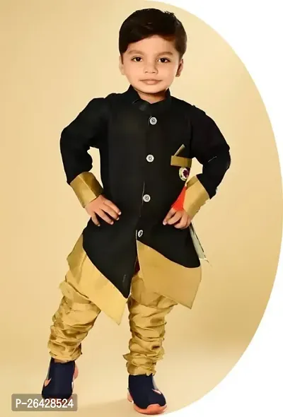 Stylish Boys Cotton Blend Ethnic Kurta Set-thumb0