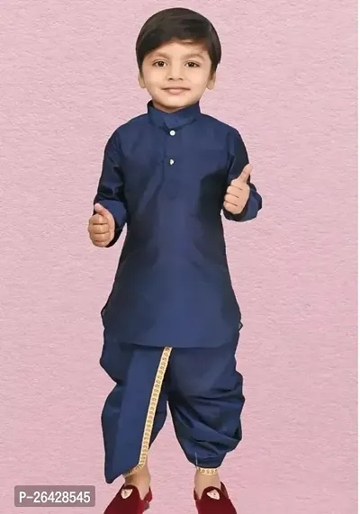 Stylish Boys Cotton Blend Ethnic Kurta Set-thumb0